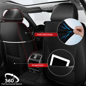 TTX LIGHTING Front Seat Covers Fit for Mazda CX-30 2020-2024 2025 Waterproof Leather 2 Front Seat Covers Automotive Seat Cushion Car Seat Protectors with Airbag Compatible (Grey)