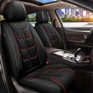 TTX LIGHTING Front Seat Covers Fit for Mazda CX-30 2020-2024 2025 Waterproof Leather 2 Front Seat Covers Automotive Seat Cushion Car Seat Protectors with Airbag Compatible (Redline)