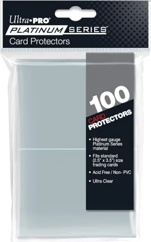 Ultra PRO Platinum Series Deck Protectors 2.5" x 3.5" - Keep Your Pokemon Cards & Magic The Gathering Safe! - Premium Clarity Card Sleeves for Pokemon Card Binder & Yo-Gi-Oh Lovers
