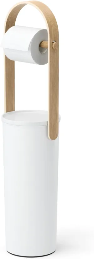 Umbra Bellwood Toilet Paper Stand Holder with Reserve Storage Compartment for 3 Rolls