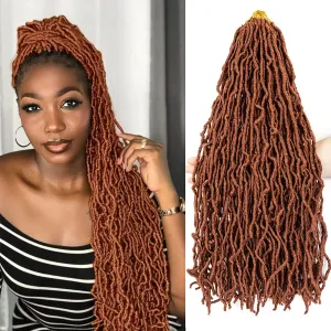 Umylar Faux Locs Crochet Hair 24 inch 7 Packs Soft Locs Crochet Hair Pre Looped Goddess Curly Wavy Synthetic Crochet Hair For Black Women (24 Inch, 7Packs, 350#)