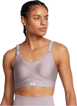 Under Armour Womens Infinity High Impact Sports Bra, (016) Tetra Gray / / White, Small D-DD