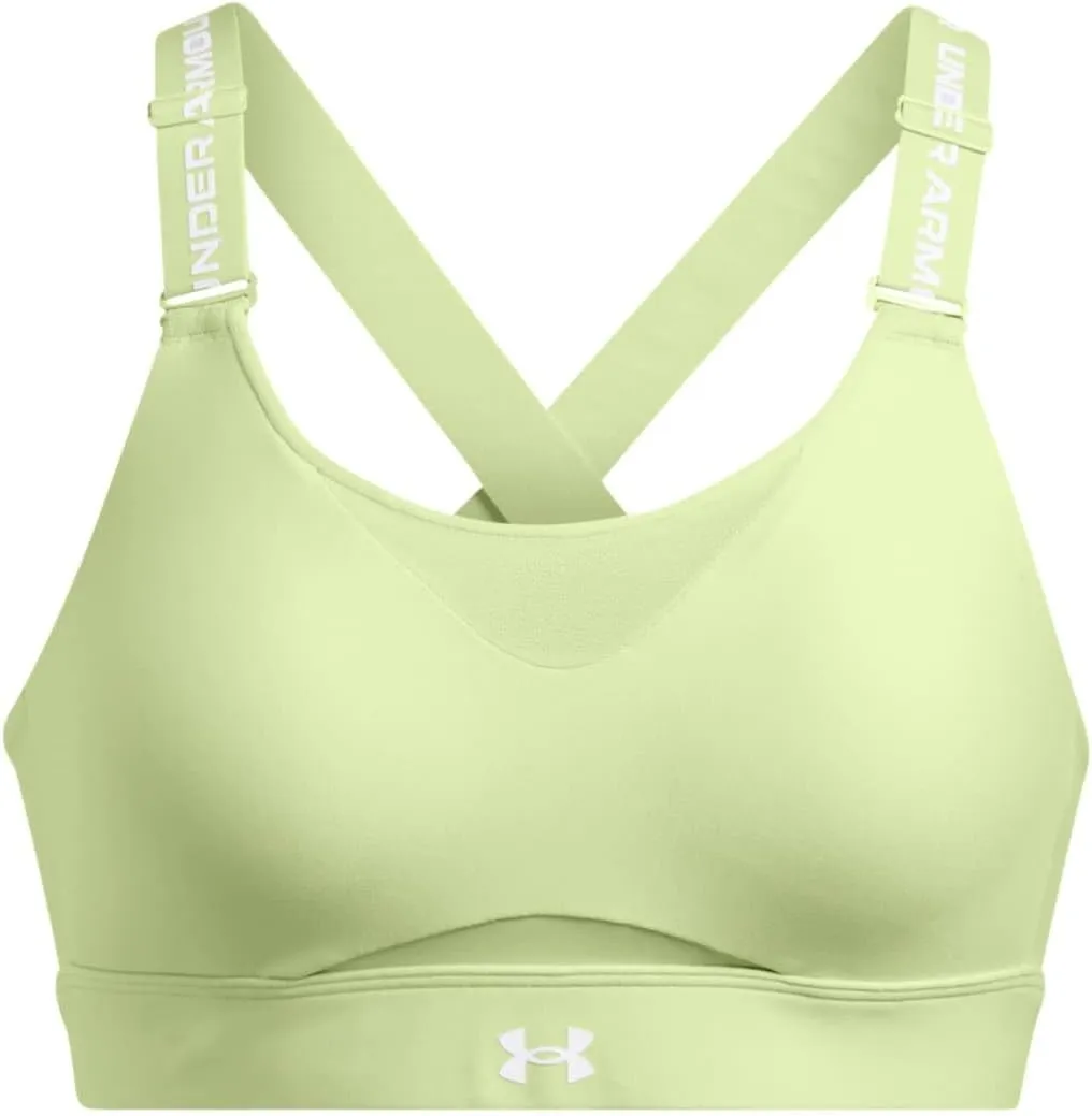Under Armour Womens Infinity High Impact Sports Bra, (384) Retro Green / / White, Small D-DD