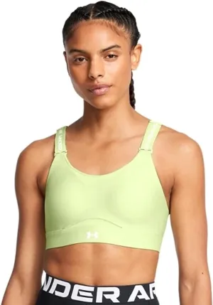 Under Armour Womens Infinity High Impact Sports Bra, (384) Retro Green / / White, X-Small A-C
