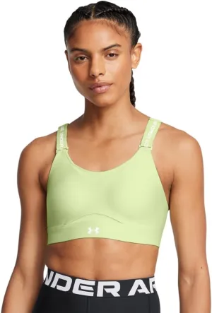 Under Armour Womens Infinity High Impact Sports Bra, (384) Retro Green / / White, X-Small D-DD