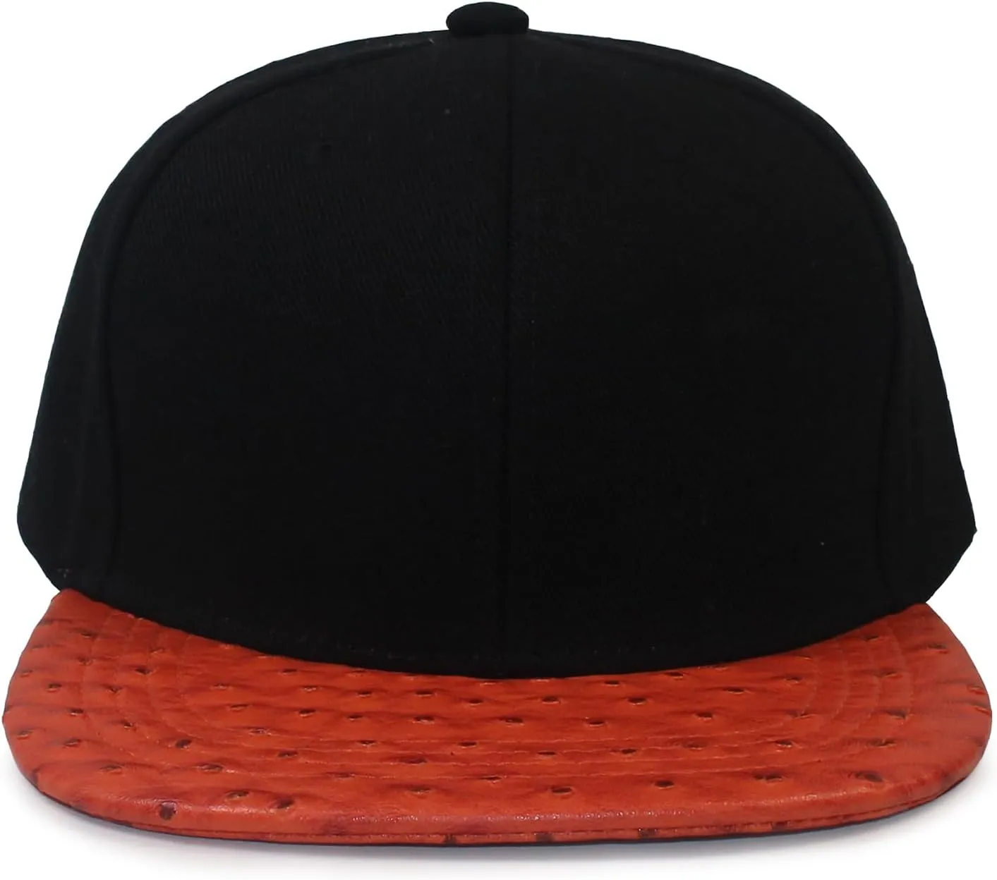 Urban Hip Hop Streetwear Baseball Cap - Solid Color Faux Ostrich Leather Snapback, 6-Panel Unisex Adjustable Hat