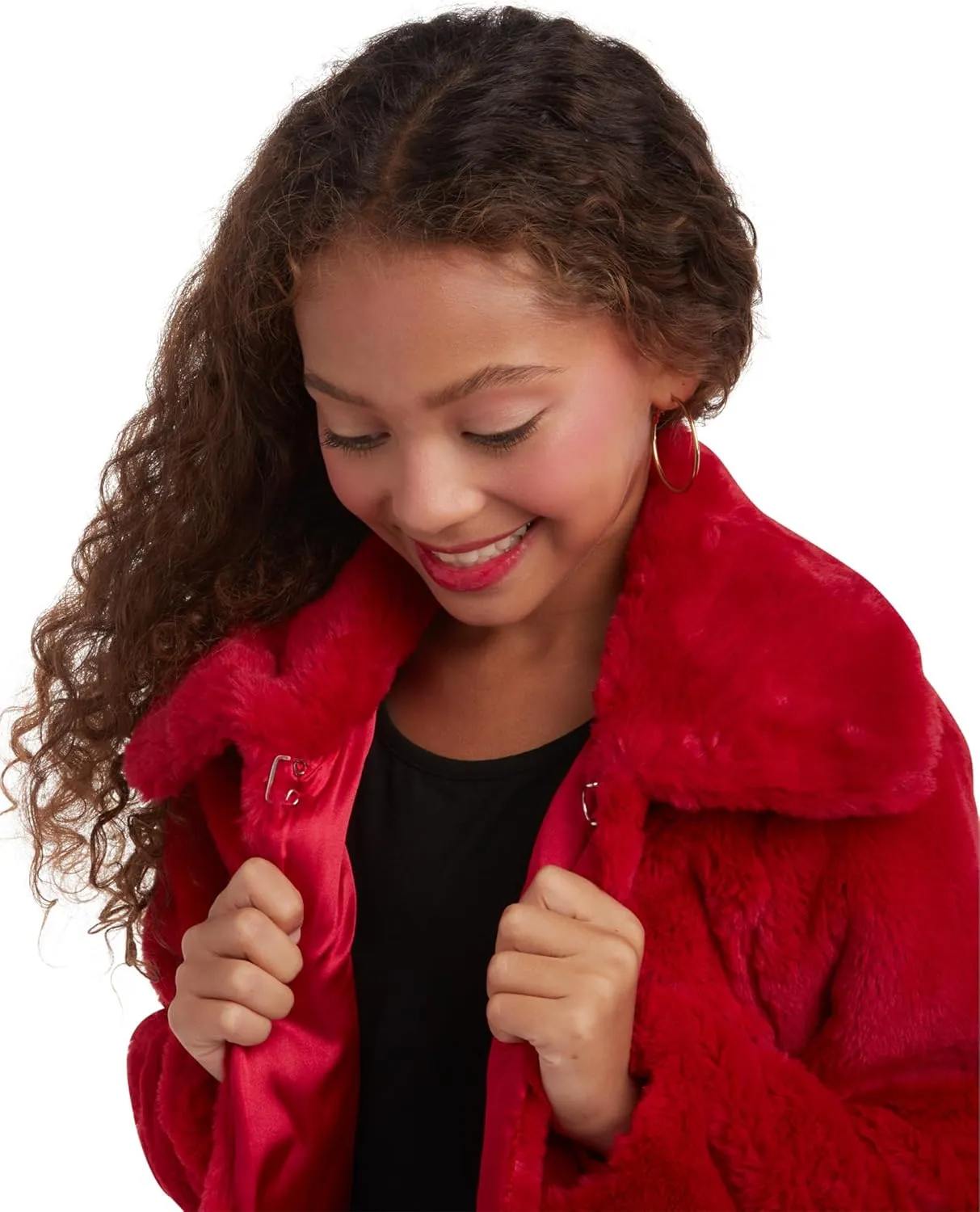URBAN REPUBLIC Girls' Bolero Jacket - Stylish Cropped Faux Fur Bolero Cardigan - Fashion Outerwear Jackets for Girls (7-14)