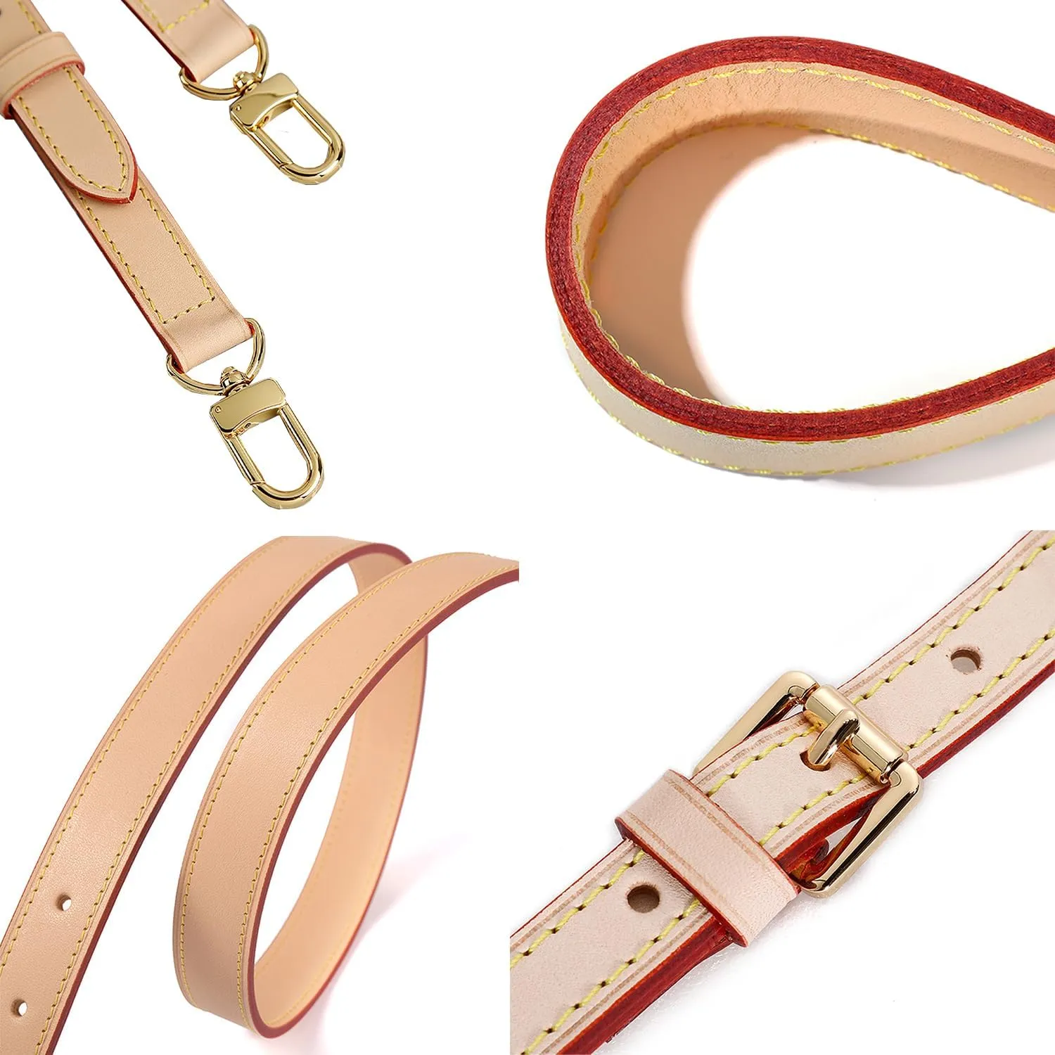 Vachetta Leather Crossbody Strap for SPEEDY L V Handbag Replacement Shoulder Strap