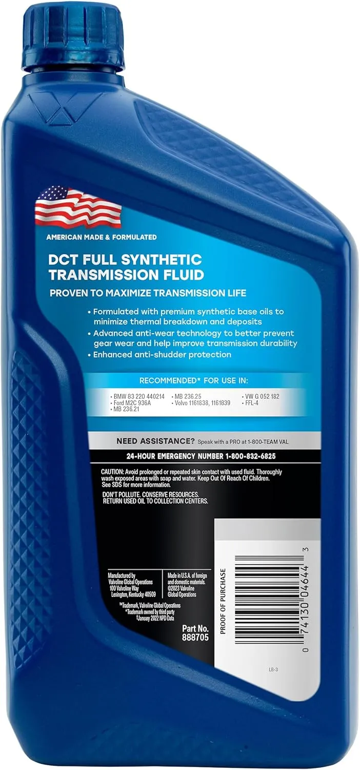 Valvoline Dual Clutch Transmission Fluid 1 QT