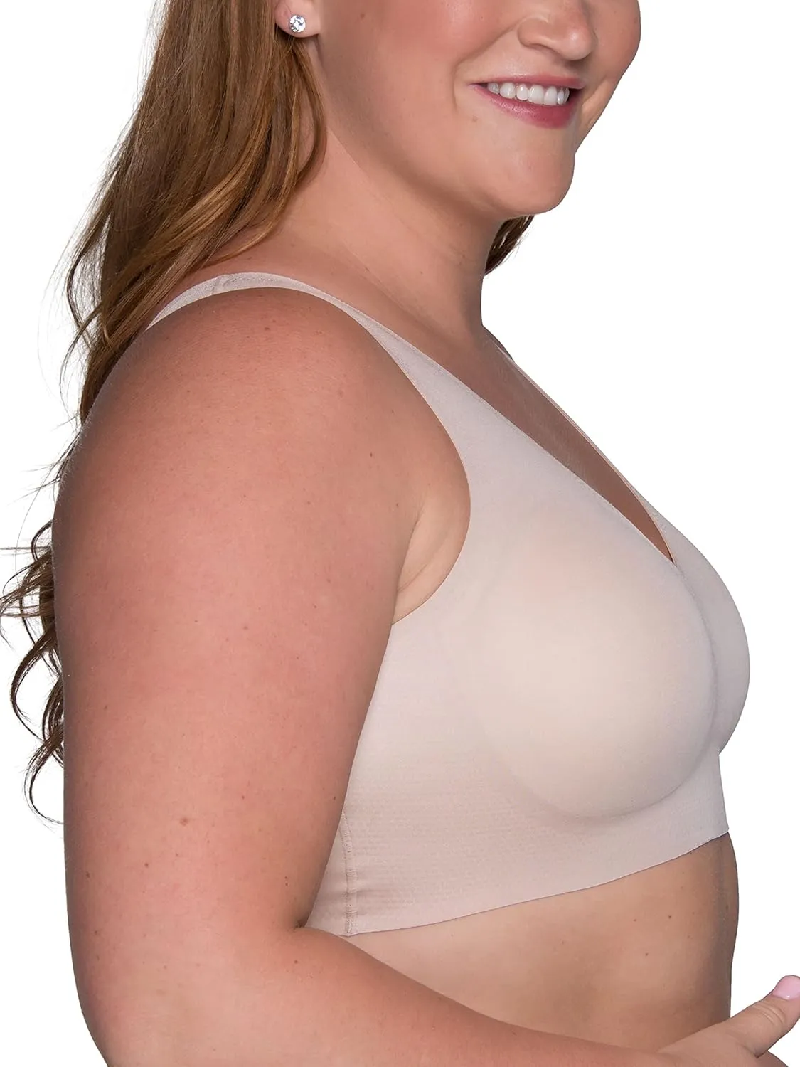 Vanity Fair Women's Beyond Comfort Sleek and Smooth Simple Sizing Wireless Bra