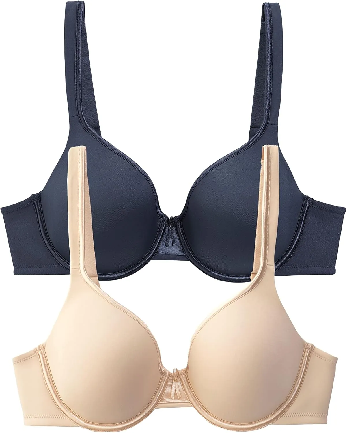 Vanity Fair Women's Bra with 2-Way Convertible Straps, Body Caress Full Coverage, Lightly Lined Cups up to DD