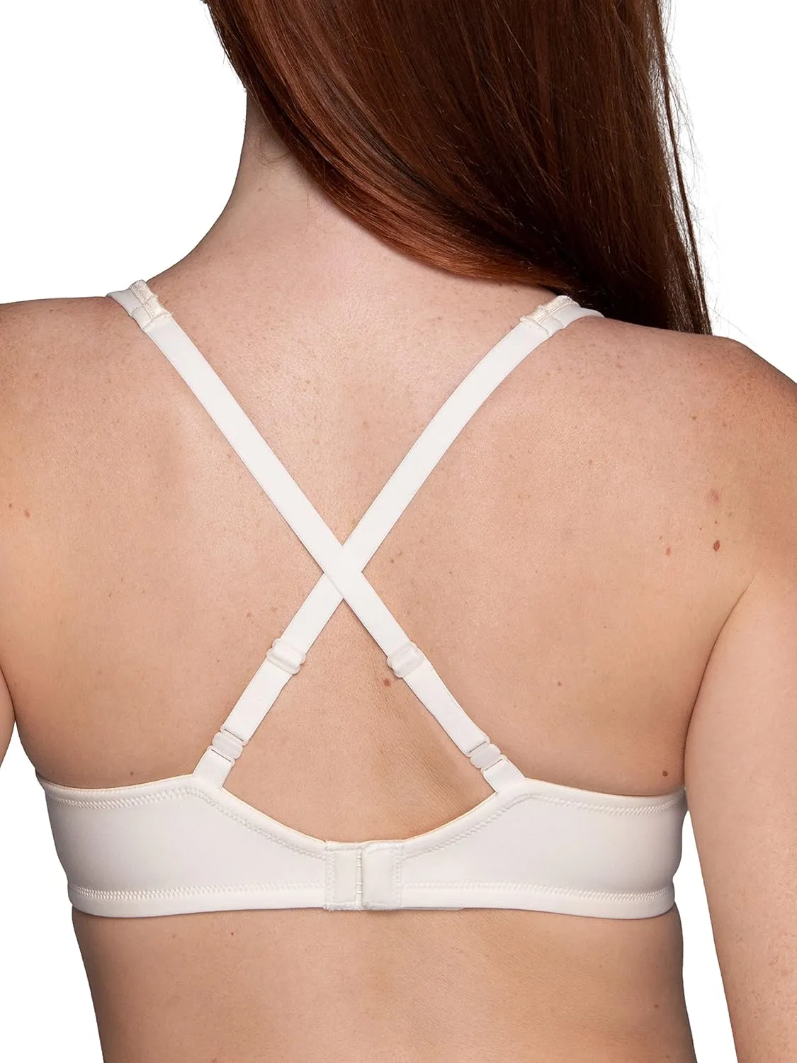 Vanity Fair Women's Bra with 2-Way Convertible Straps, Body Caress Full Coverage, Lightly Lined Cups up to DD
