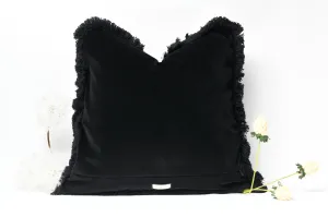 Velvet Pillow with Fringe