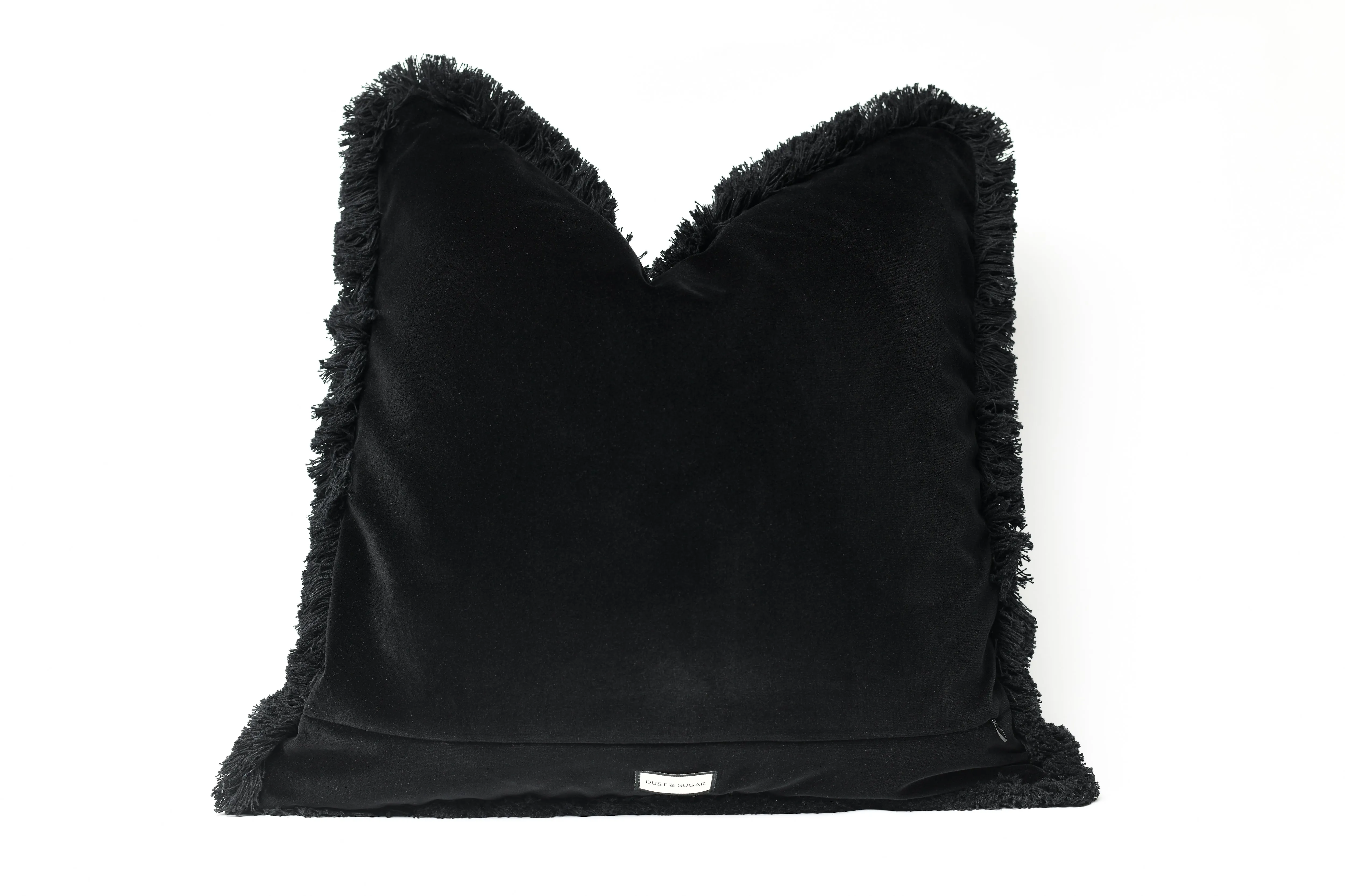 Velvet Pillow with Fringe