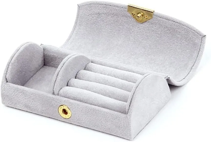 Velvet Travel Jewelry Gifts Box For Ecklace Earrings Storage Case (C 10.2x5.1x3.5cm)