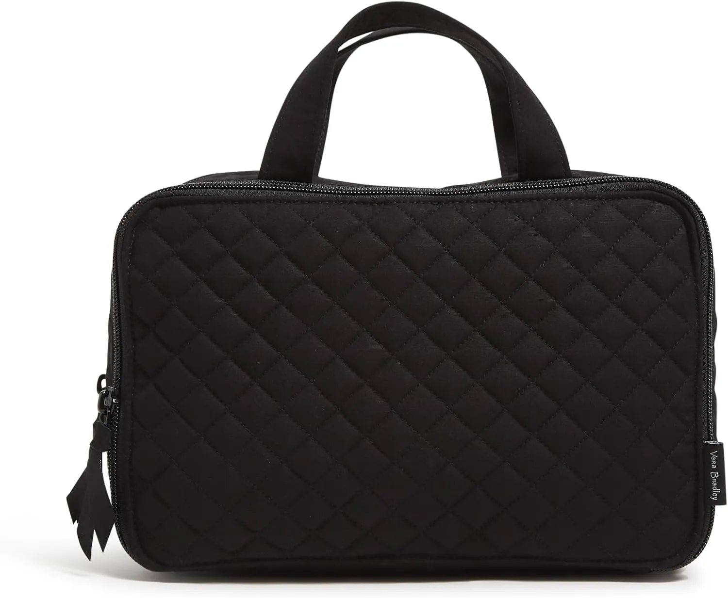 Vera Bradley Cotton Ultimate Travel Makeup Organizer Case, Black