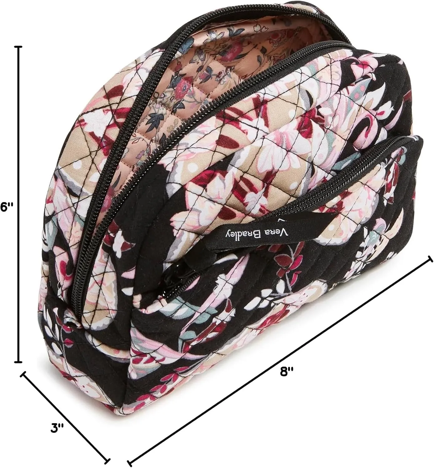 Vera Bradley Women's Cotton Medium Cosmetic Makeup Organizer Bag