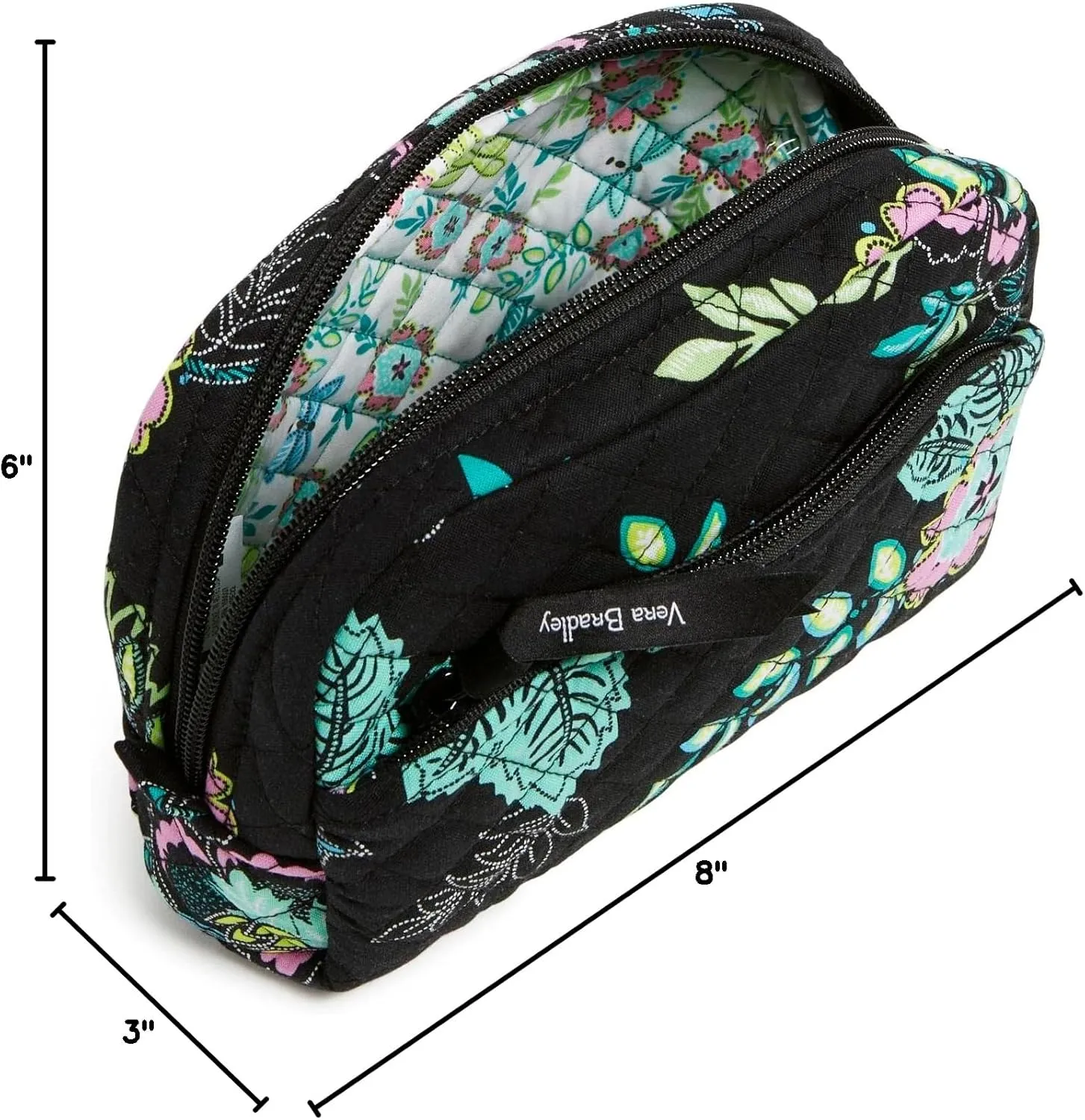 Vera Bradley Women's Cotton Medium Cosmetic Makeup Organizer Bag