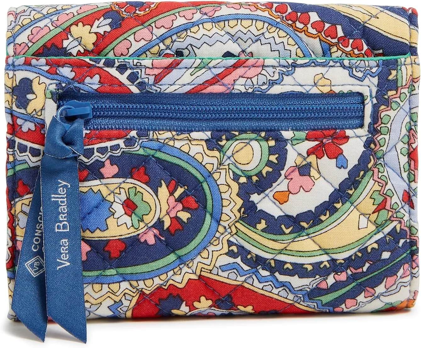 Vera Bradley Women's Cotton Riley Compact Wallet with RFID Protection