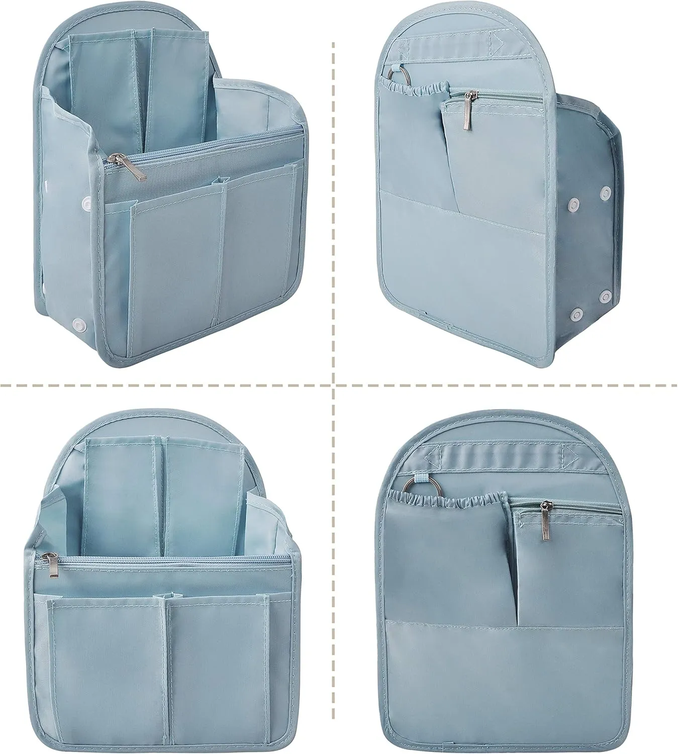 Vercord Backpack Organizer Insert Liner Hanging Travel Bag in Bag with Many Pockets