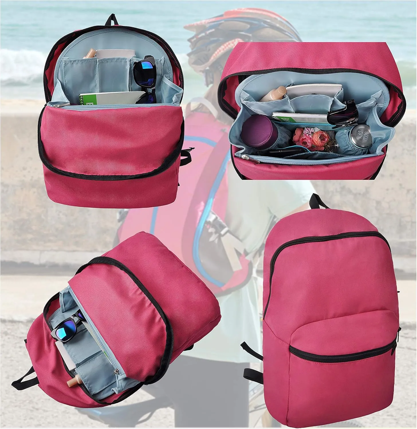 Vercord Backpack Organizer Insert Liner Hanging Travel Bag in Bag with Many Pockets