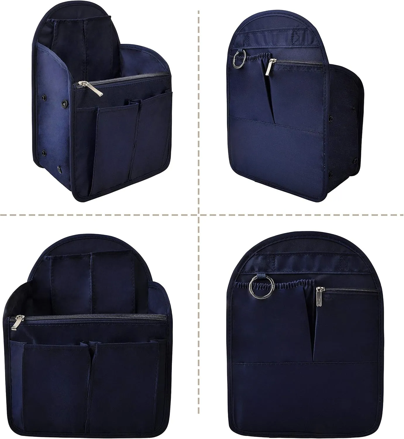Vercord Backpack Organizer Insert Liner Hanging Travel Bag in Bag with Many Pockets