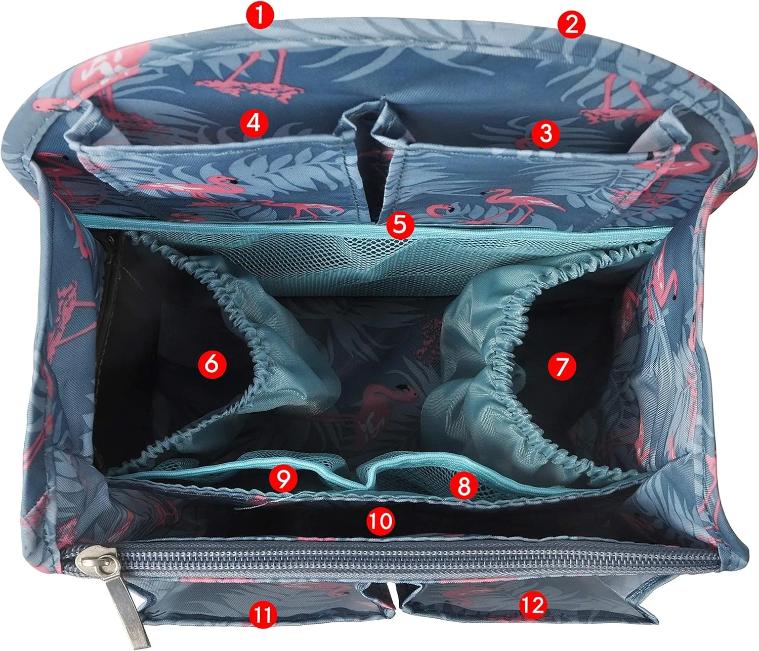 Vercord Backpack Organizer Insert Liner Hanging Travel Bag in Bag with Many Pockets
