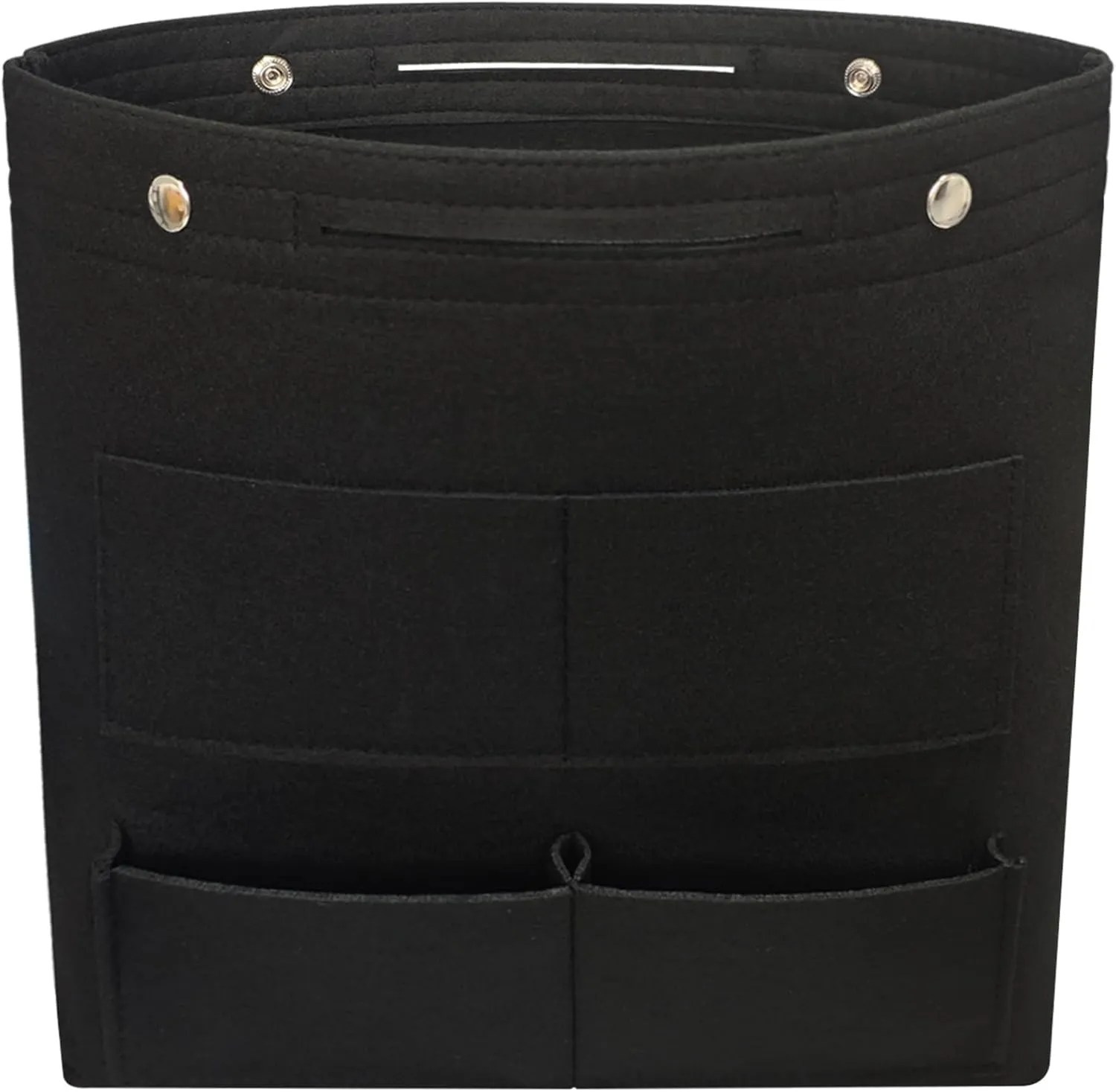 Vercord Extra Tall Felt Bag Organizer Vertical Height Design for Deep Tote and Backpack Bags Black
