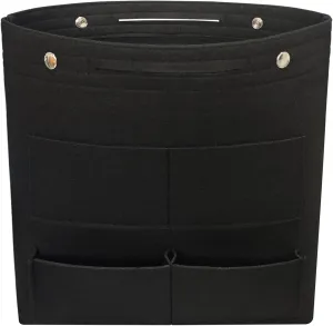 Vercord Extra Tall Felt Bag Organizer Vertical Height Design for Deep Tote and Backpack Bags Black