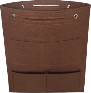 Vercord Extra Tall Felt Bag Organizer Vertical Height Design for Deep Tote and Backpack Bags Brown