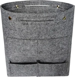 Vercord Extra Tall Felt Bag Organizer Vertical Height Design for Deep Tote and Backpack Bags Grey