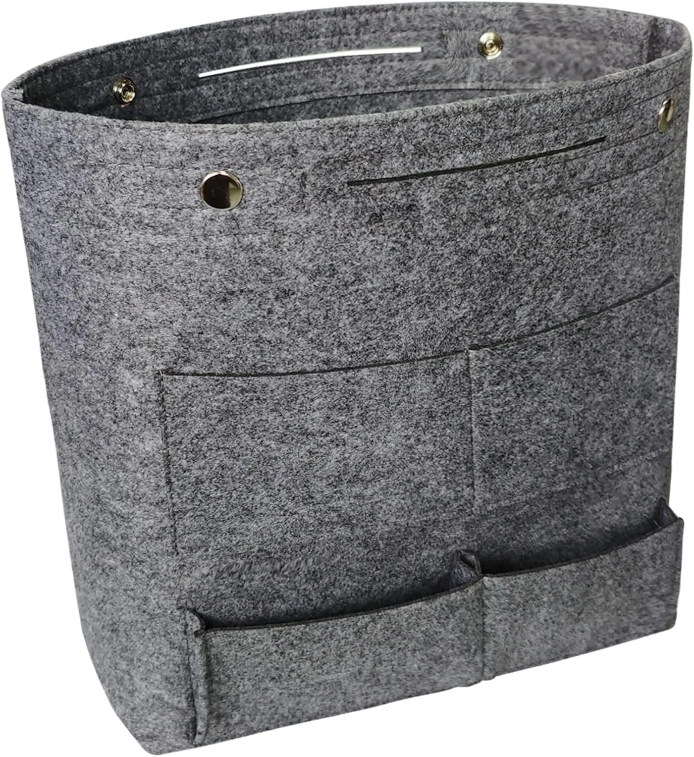 Vercord Extra Tall Felt Bag Organizer Vertical Height Design for Deep Tote and Backpack Bags Grey