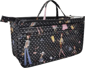 Vercord Patterned Purse Handbag Tote Pocketbook Bag Organizer Insert with Zipper Handle for Women Medium Beauty
