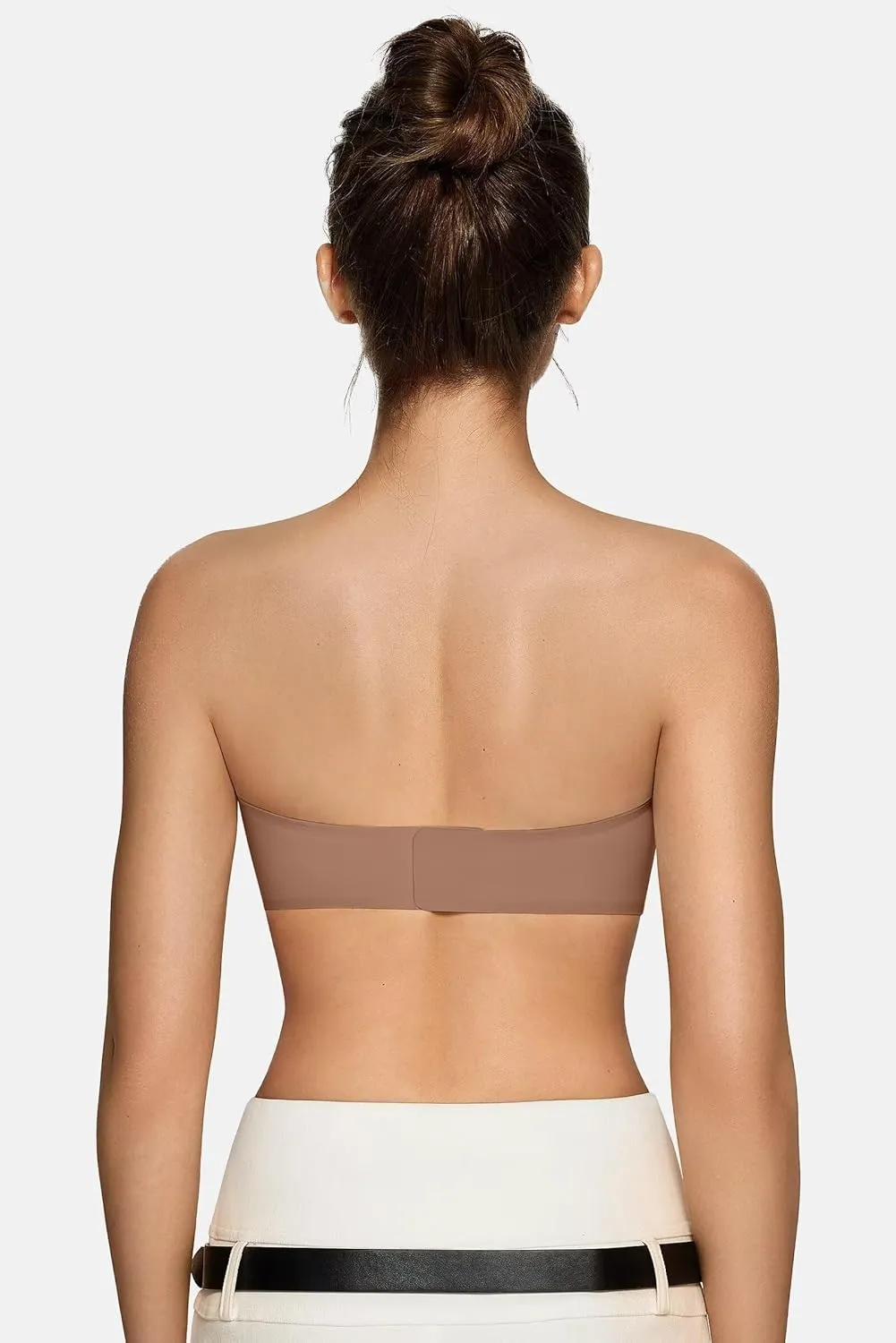 Vertvie Women's Wireless Strapless Bra Seamless Padded Bandeau Bra Non-Slip Silicone Tube Top Push Up Convertible Bralette