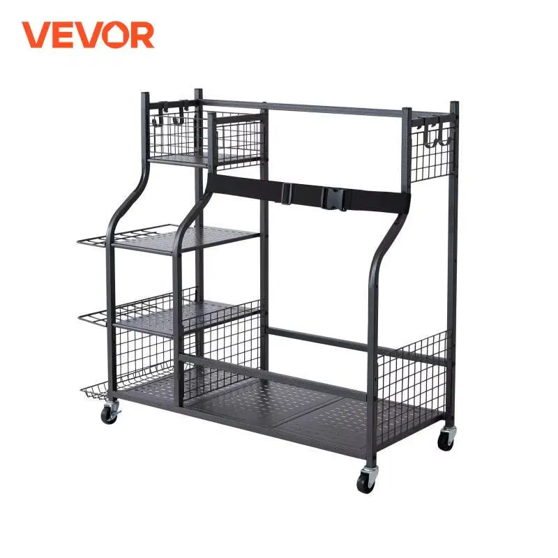 VEVOR Golf Storage Garage Organizer Other Sports Equipment Storage Rack Outdoor Sport Gear and Toy Storage with Baskets & Hooks