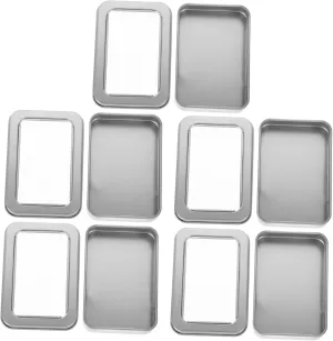 VICASKY 5pcs Portable Card Storage Box Clear Playing Card Organizer for Games Versatile Storage for Accessories Compact Design for Travel and Home Use