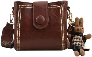 Vintage Retro Small Water Bucket Bag, Vintage Fashion Bag With Adjustable Wider Shoulder Strap