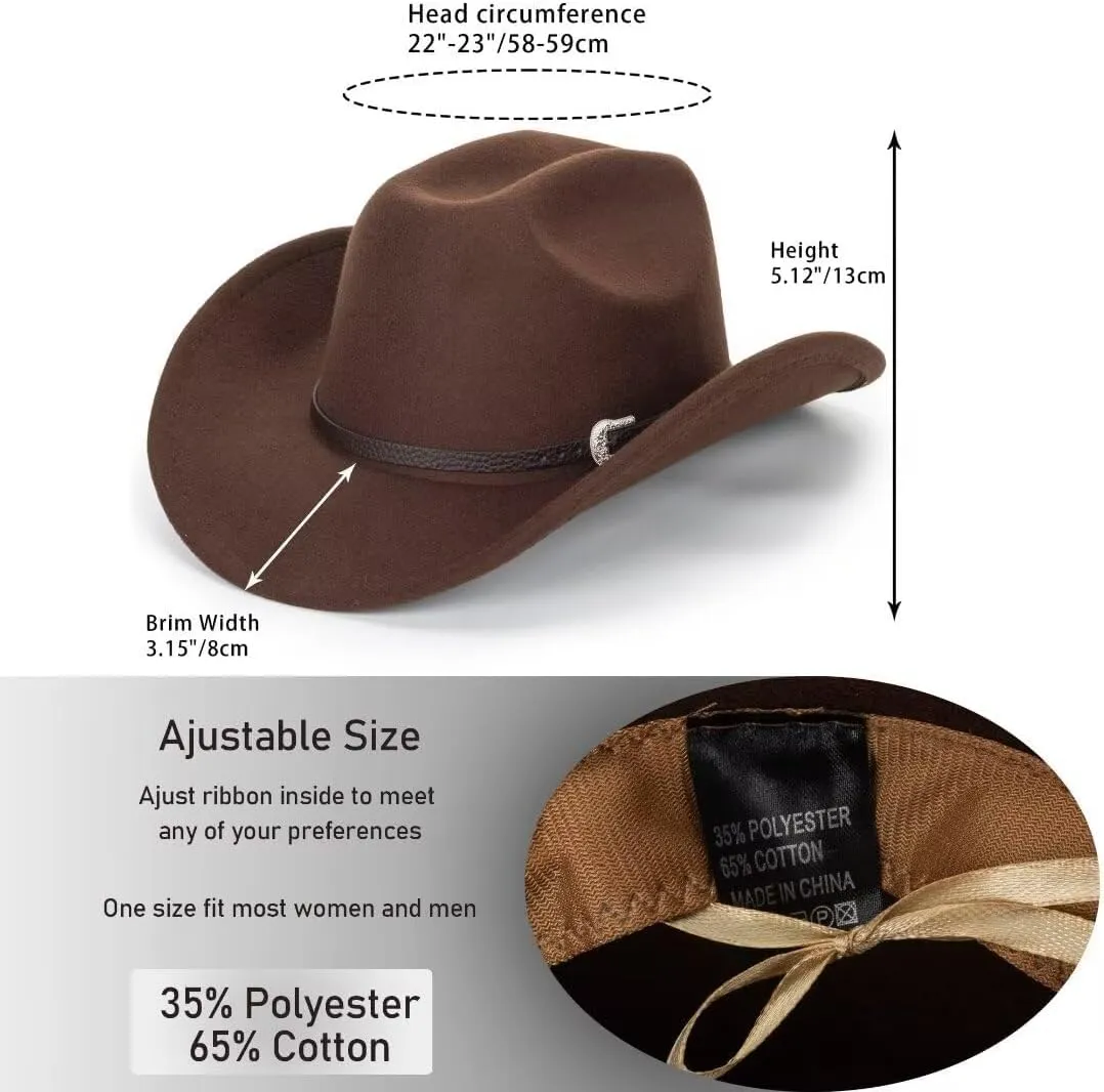 Vintage Western Cowboy Hat for Men Outback Cowgirl Hat M/L