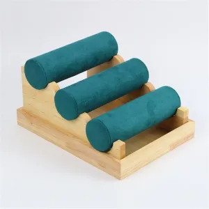 Vintage Wood Velvet T -Bar Rack Bracelet Chain Watch Jewelry Organizer Jewelry Display Stand Hold (Color : A, Size : 15 * 10 * 7CM) (A 18 * 24 * 13.5CM)