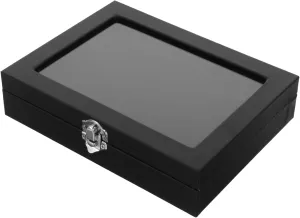 VOSAREA Medal Display Box Jewelry Organizer Lapel Pin Packing Case Protective Window