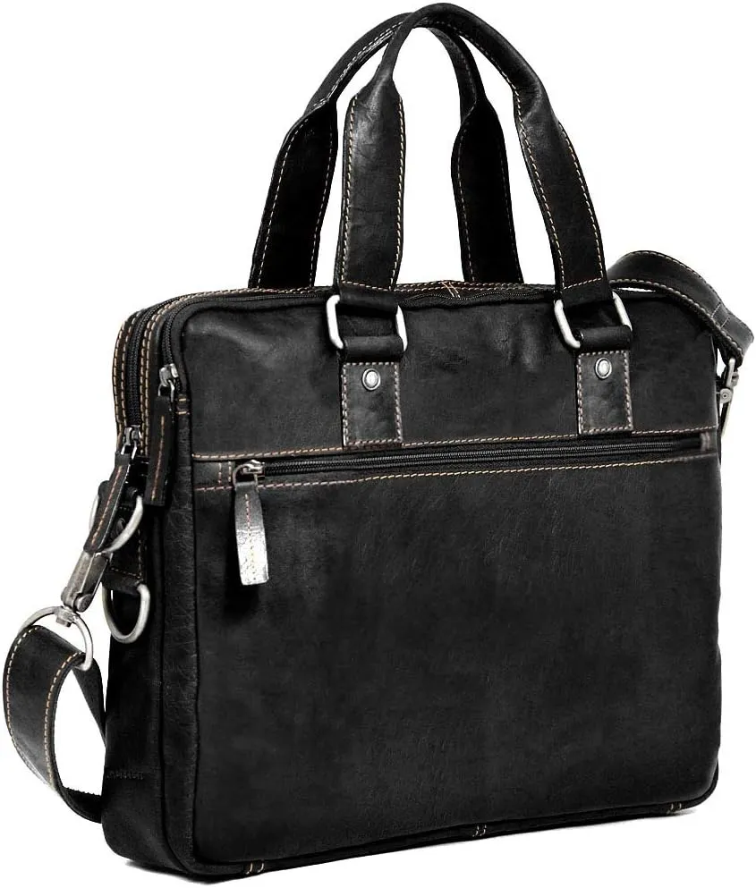 Voyager Professional Zippered Briefcase #7321 (Black)