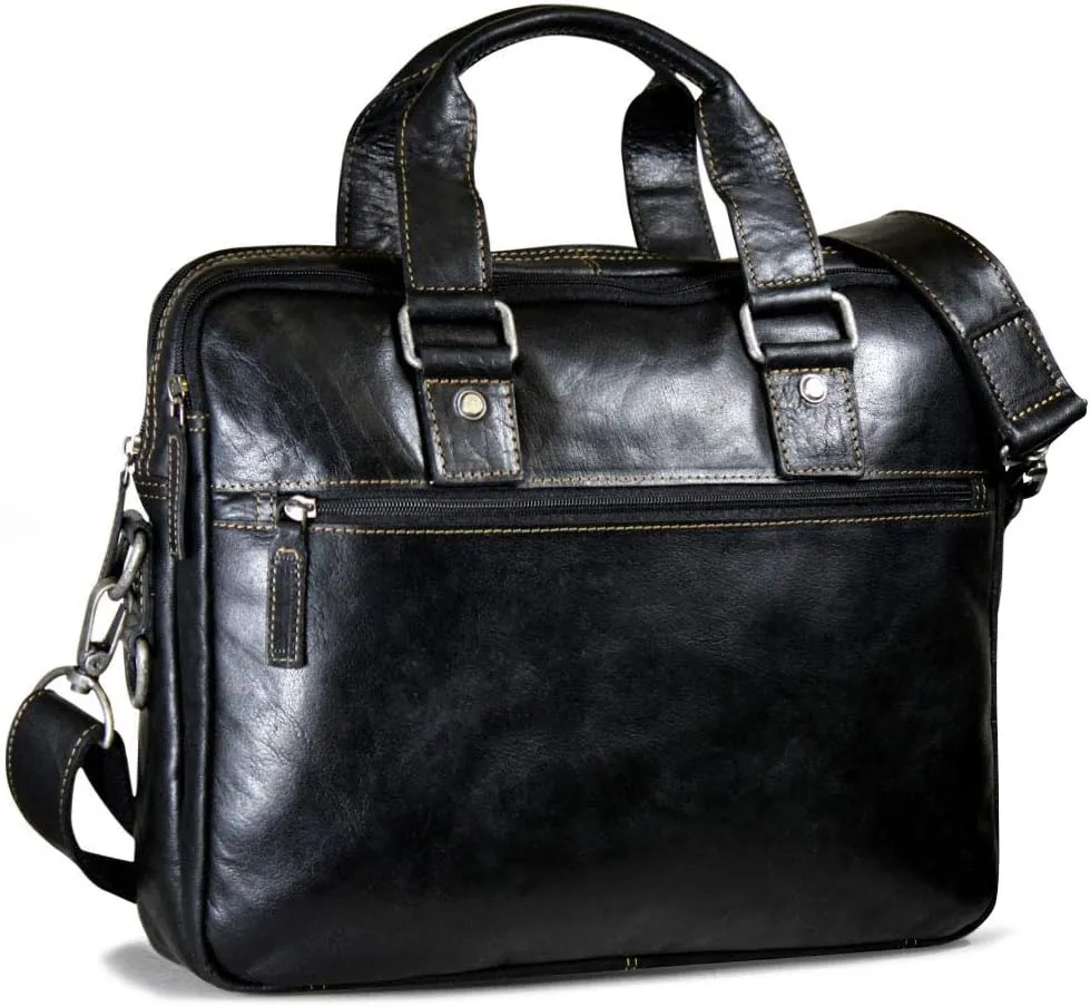 Voyager Professional Zippered Briefcase #7321 (Black)