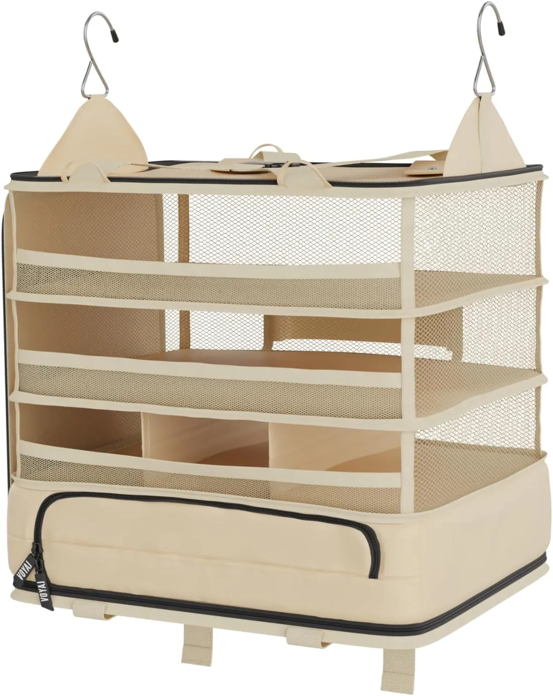 Voyaj Hanging Suitcase Organizer for Travel - Carry On Closet, Luggage Organizers, Travel Organizer - Easily Fits Carry On for Wrinkle Free Packing