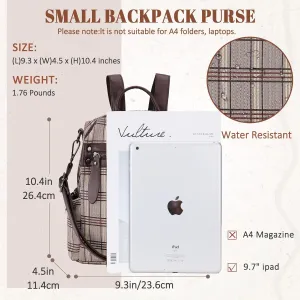 VX VONXURY Backpack Purse for Women, PU Leather Fashion Convertible Backpack Shoulder Bag Ladies Rucksack In 2 Ways To Carry