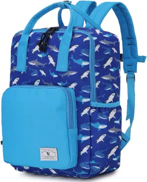 VX VONXURY School Backpack,Convertible Preschool Toddler Boys Bookbag Fits A4 Folder(Blue Shark)