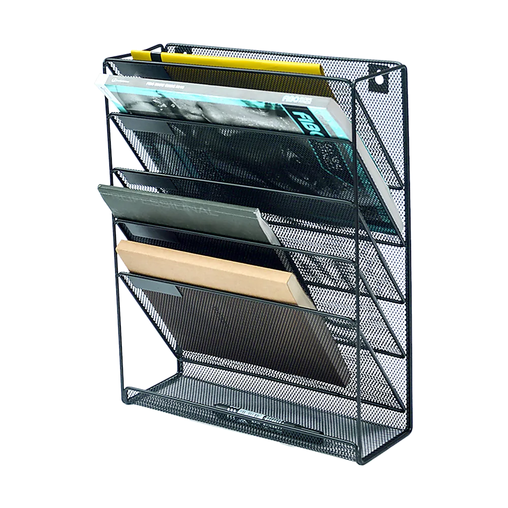 Wall Mount 6 Pocket Hanging File Sorter Organizer Folder Holder Rack Storage-VIC_Metro
