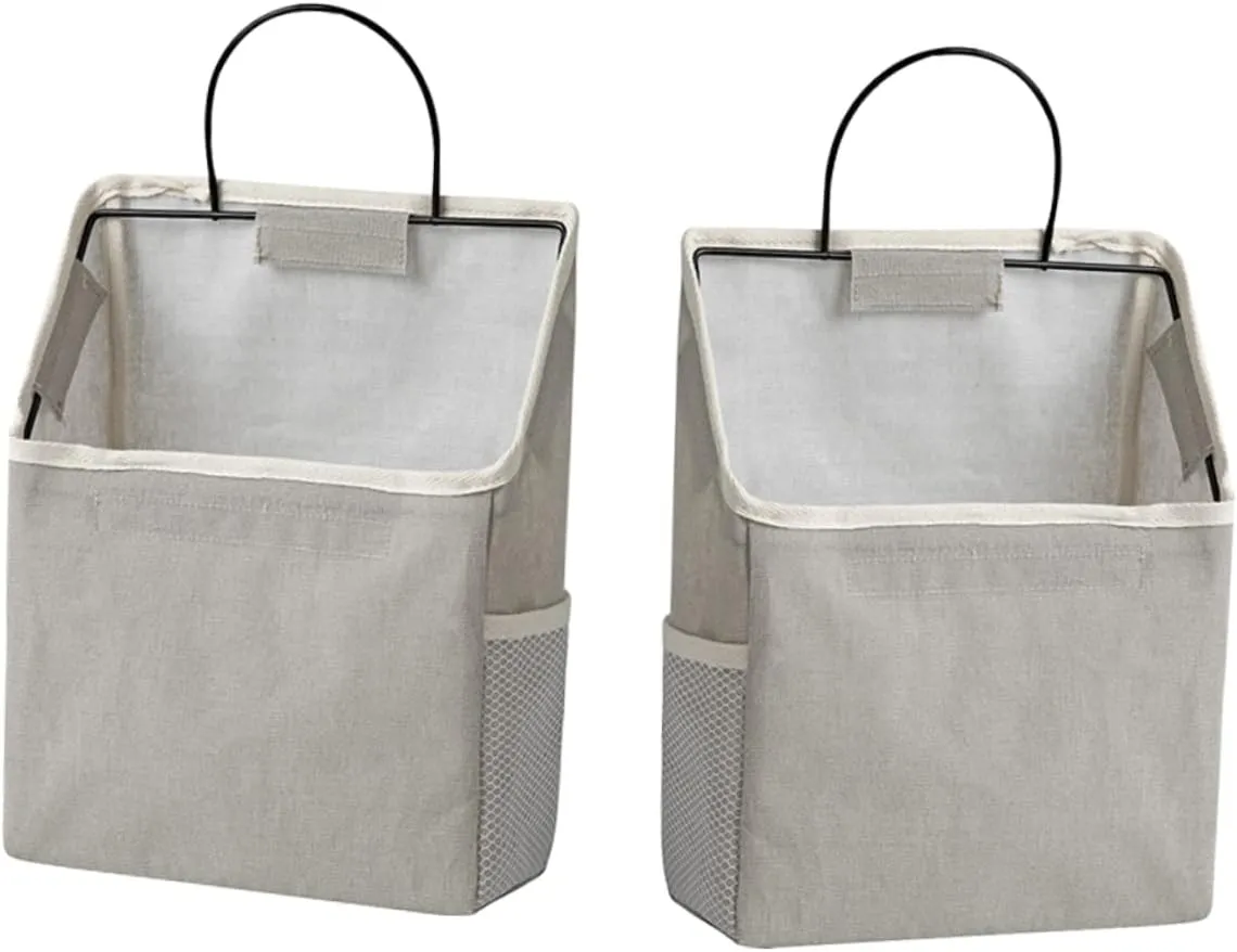 Wall Mount Storage Bag 2pcs Hanging Bag for Dorm Toiletry Bag Door Back Storage for Household Tidy Room