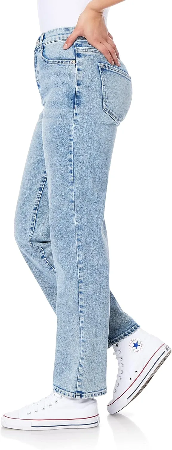 WallFlower Women's Dad Denim High-Rise Insta Vintage Juniors Jeans