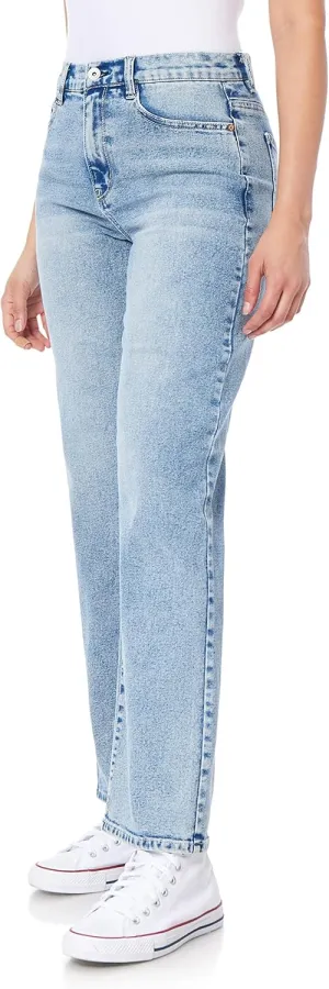 WallFlower Women's Dad Denim High-Rise Insta Vintage Juniors Jeans