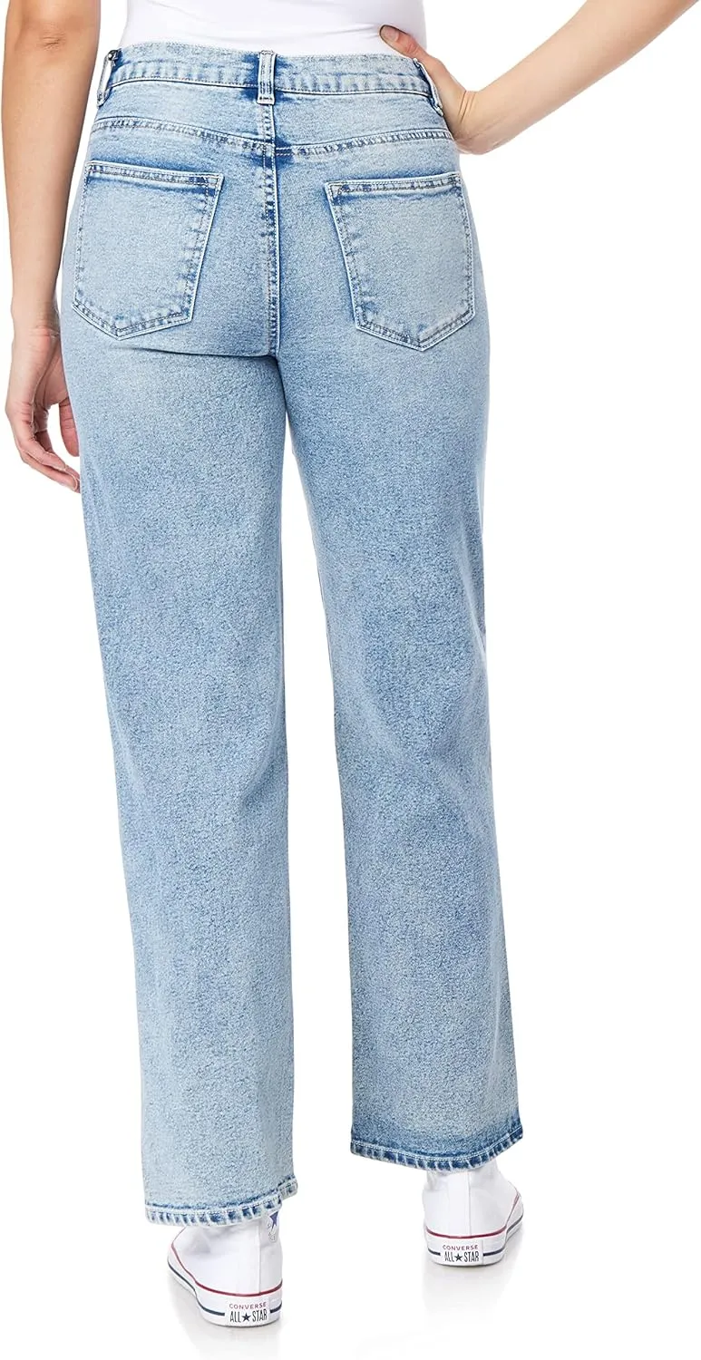 WallFlower Women's Dad Denim High-Rise Insta Vintage Juniors Jeans